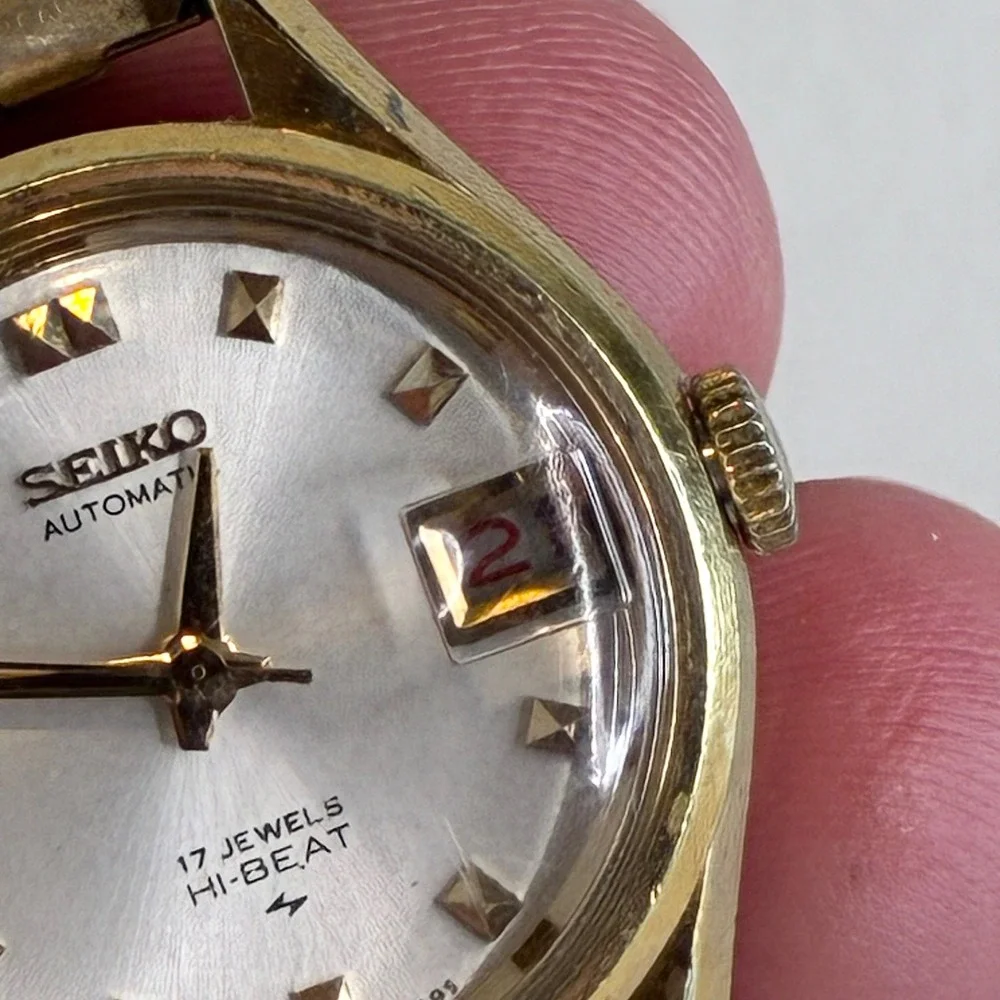 Vintage Seiko Automatic Watch 2205-0259 10K RGP Hi-Beat 17 Jewels Gold Tone